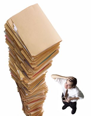 stacked folders